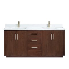 San 72" Free-standing Double Bath Vanity in Natural Walnut