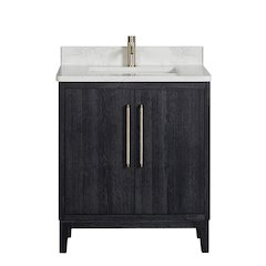 Gara 30" Free-standing Single Bath Vanity in Fir Wood Black