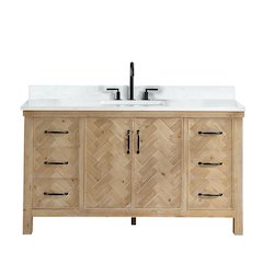 Javier 60" Free-standing Single Bath Vanity in Spruce Antique Brown