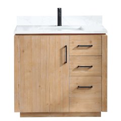 San 36" Free-standing Single Bath Vanity in Fir Wood Brown