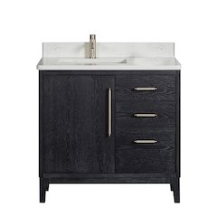 Gara 36" Free-standing Single Bath Vanity in Fir Wood Black