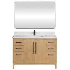 Gara 48" Free-standing Single Bath Vanity in Washed Ash Grey