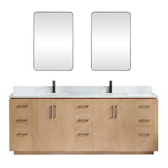 San 84" Free-standing Double Bath Vanity in Fir Wood Brown