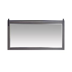 Cortes 72" Rectangular Bathroom Vanity Barndoor Wall Mount Mirror in Oak