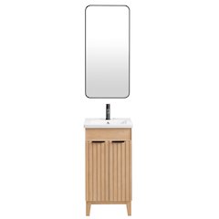 Palos 18" Free-standing Single Bath Vanity in Fir Wood Brown