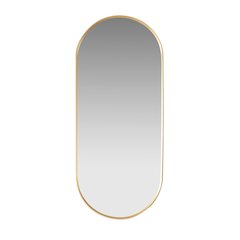 Oval Aluminum Framed Wall Mount Bathroom Vanity Mirror in Brushed Gold