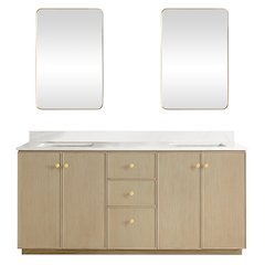 Oza 72" Free-standing Double Bath Vanity in Aged Natural Oak