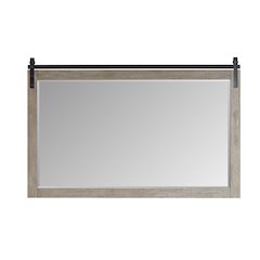 Cortes 60" Rectangular Bathroom Vanity Barndoor Wall Mount Mirror in Grey