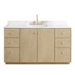 Oza 60" Free-standing Single Bath Vanity in Aged Natural Oak