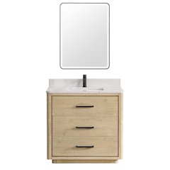 Porto 36" Free-standing Single Bath Vanity in Aged Natural Oak