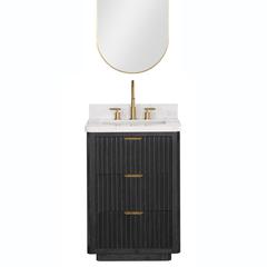 Free-standing Single Bathroom Vanity with Composite top and Mirror