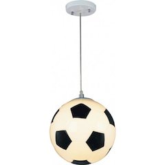 1-Light Black And White Soccer Ball Children's Lighting