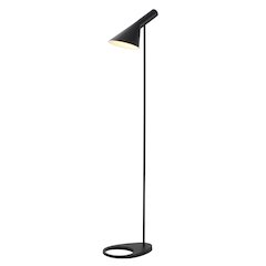 1-Light Black Floor Lamp With An Adjustable Shade