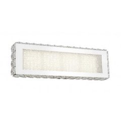 4-Light Chrome LED Wall Sconce With Clear Crystals