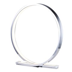 1-Light Chrome LED Table Lamp With Acrylic Diffuser