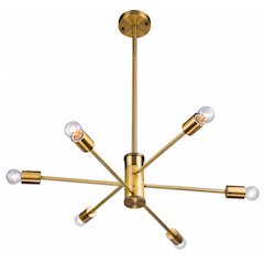 6-Light Gold Chandelier With Six Arms