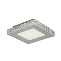 1-Light Chrome LED Chandelier With Clear Crystals