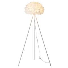 Floor Lamp White Iron & Feather