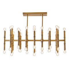Bethel International Chandelier in Antique Brass Color