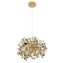 1-Light Gold Stainless Steel Sparkle Confetti Pendant