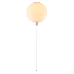 1-Light white acrylic semi flush mount in a balloon shape
