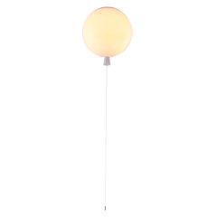 1-Light White Acrylic Semi Flush Mount Balloon Fixture