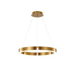 1-Light Gold LED Chandelier With An Acrylic Bottom Len