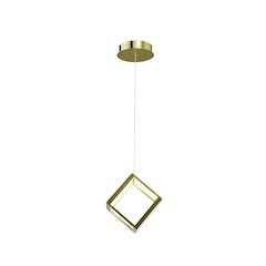 12-Light Gold Aluminum LED Pendant With White Acrylic Diffusers