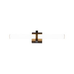 1-Light Satin Black LED Wall Sconce With A Frosted Opal Glass Shade