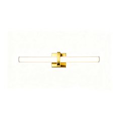 1-Light Satin Brass LED Wall Sconce With A Frosted Opal Glass Shade