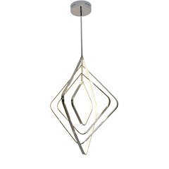 4-Light Chrome LED Chandelier With Acrylic Diffusers