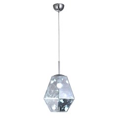 1-Light Chrome Pendant With A Smoke Acrylic Shade