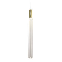 1-Light Gold LED Pendant With A Clear Glass Shade