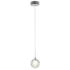 1-Light Chrome Single Pendant With A Clear Bubble Shade
