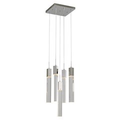 5-Light Chrome Chandelier With A Clear Crystal