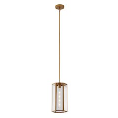 1-Light Brass Outdoor Pendant With A Clear Glass Shade