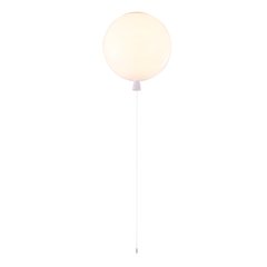1-Light white acrylic semi flush mount in a balloon shape