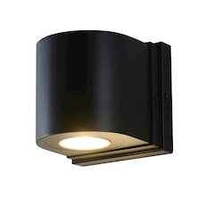 1-Light Satin Black Metal Wall Sconce