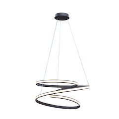 4-Light Dimmable Satin Coffee LED Chandelier With White Acrylic Diffusers