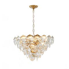 12-Light Gold Chandelier With Clear Crystal Accents
