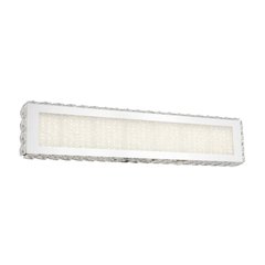 4-Light Chrome LED Wall Sconce With Clear Crystals