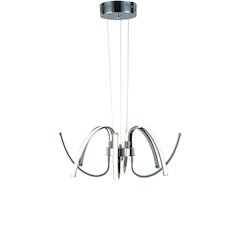 8-Light Chrome Aluminum LED Chandelier With Diffusers