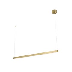 1-Light Brass LED Chandelier With A White Acrylic Diffuser