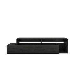 72-Inch Tv Stand With 2 Drawers, Black