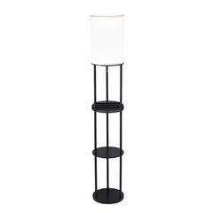 Charging Station Shelf Floor Lamp