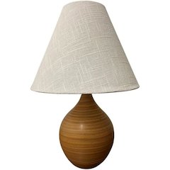 Scatchard 19" Stoneware Accent Lamp in Eggplant