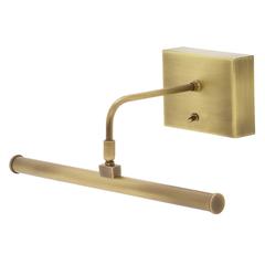 Battery Picture Lights Slim-Line LED 12" Antique Brass Picture Lights