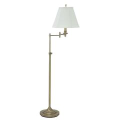 Club Adjustable Antique Brass Floor Lamps