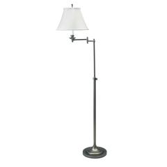 Club Adjustable Antique Silver Floor Lamps
