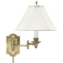 Club Antique Brass Wall Swing Lamp